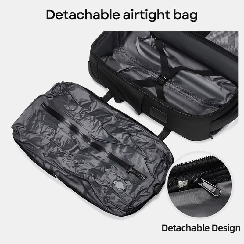 All-weather travel backpack with compression design and anti-theft pocket