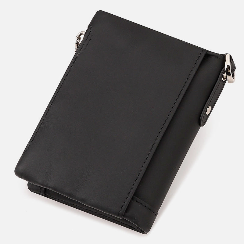 RFID-blocking anti-theft wallet made of premium leather