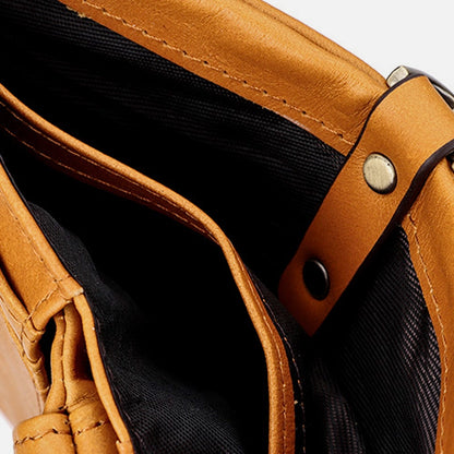 Leather anti-theft wallet with RFID shield and hidden pocket