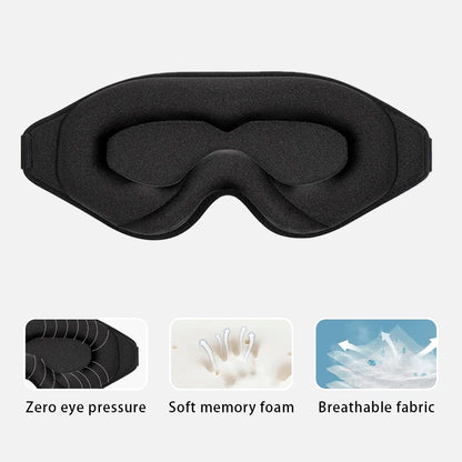 Blackout eye mask for deep sleep and light blocking