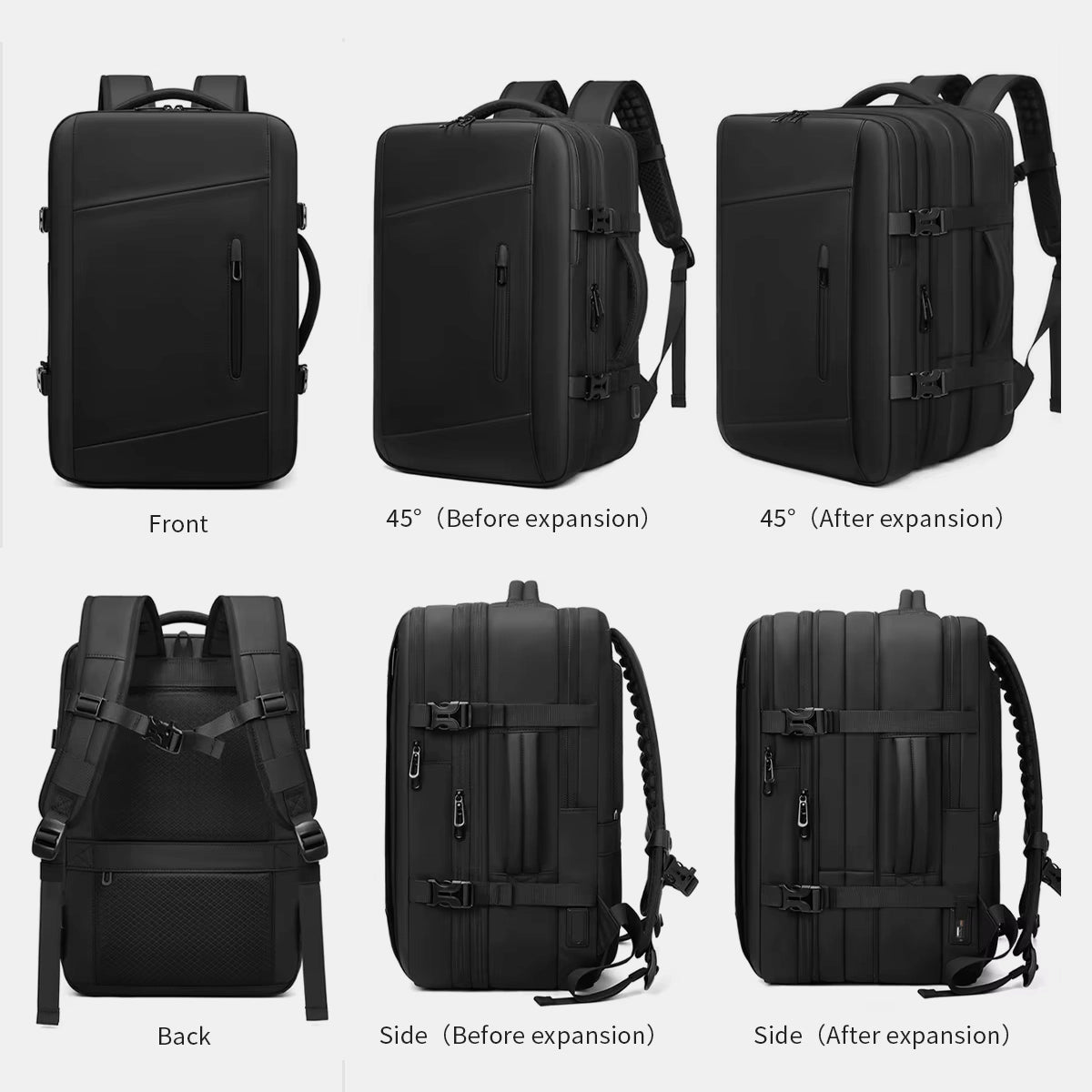 Compression travel bag with built-in air valve for 60% more packing space