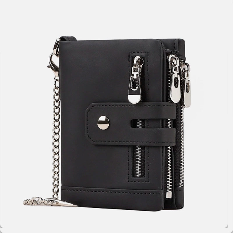 Slim anti-theft wallet with RFID blocking for travel safety