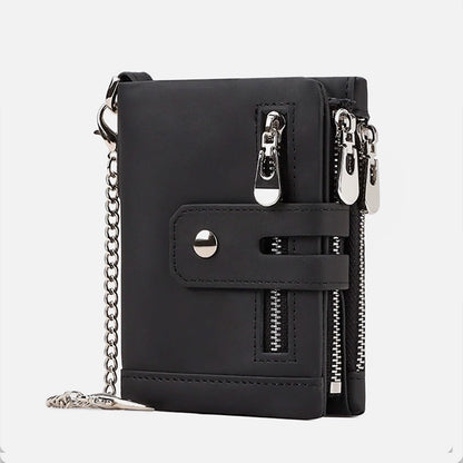 Slim anti-theft wallet with RFID blocking for travel safety