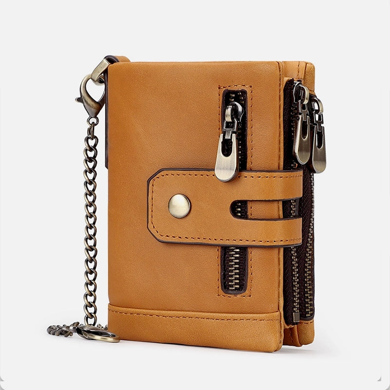 Smart travel wallet with hidden pockets for cash and cards