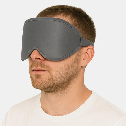 Lightweight 3D contoured sleep mask with adjustable strap