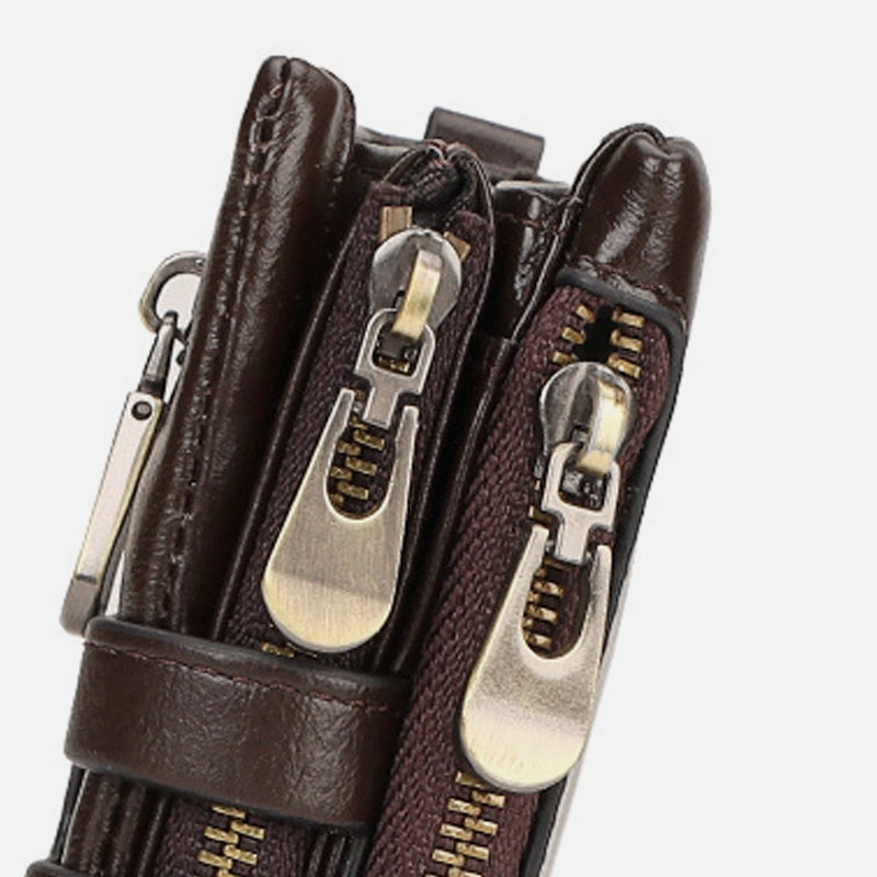 RFID-safe wallet with hidden compartments for cash and cards