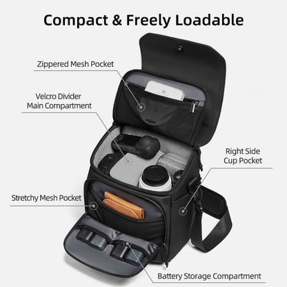 Portable compact camera pouch for vloggers and street photographers