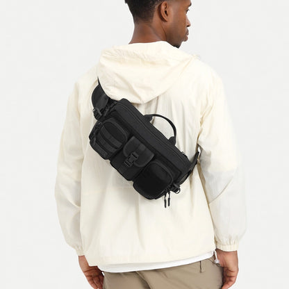 Durable waterproof fanny pack with anti-theft zipper and multiple compartments for daily use