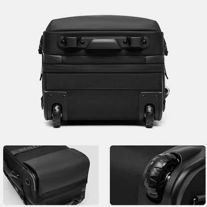 Cabin-size waterproof travel backpack for flights and weekend trips