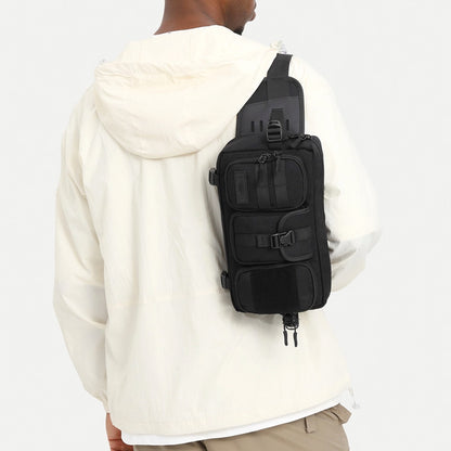 Tactical waterproof waist pack with reinforced stitching and anti-tear material for durability