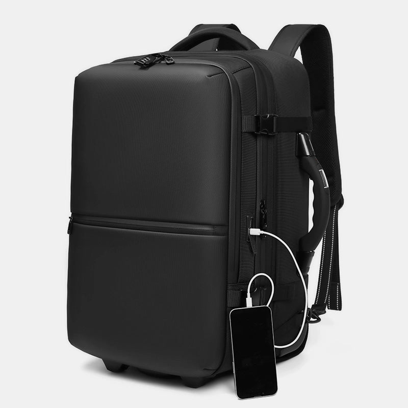 Lightweight carry-on luggage backpack with vacuum compression design