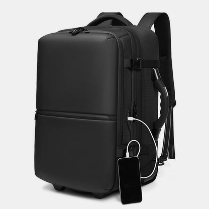 Lightweight carry-on luggage backpack with vacuum compression design